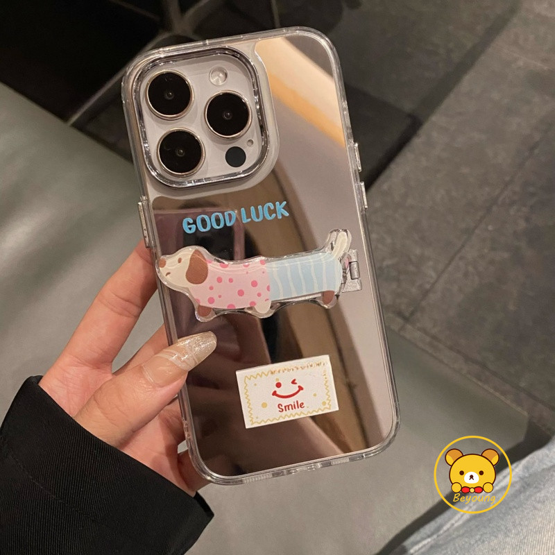 Dachshund ผู้ถือกระจกสําหรับ Vivo IQOO Z9 Turbo + Z9X Z9s Pro U5E U5X U5 U3 U3X Z5X Z3 Z1 5G 4G การ์