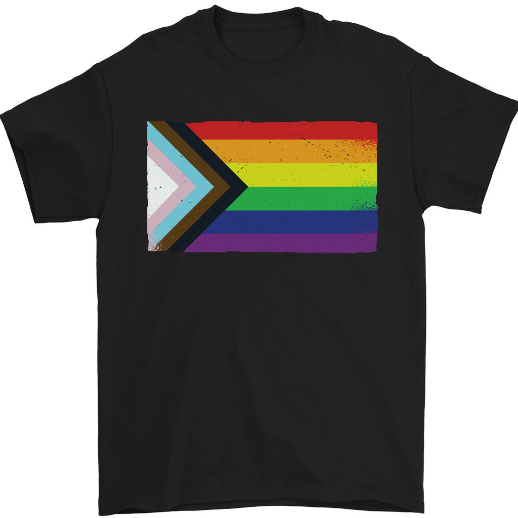 จัดส่งทันทีLgbtq Flag Gay Pride Awareness Day Lgbtq Mens เสื้อยืดผ้าฝ้ายนุ่ม