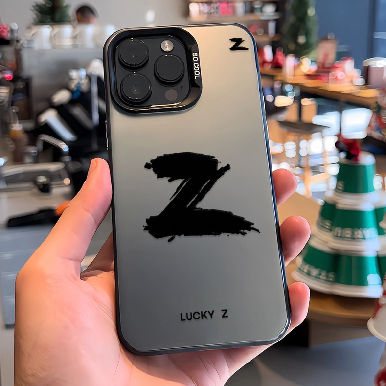 เคสไอโฟน13 เคสโทรศัพท์ลายตัวอักษร Z ส่วนบุคคล For iPhone 13 11 12 14 15 16 Pro MAX 14Plus SE XR XSMAX 7Plus เคสกันตกหล่น