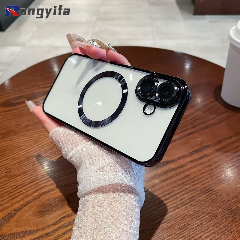 หรูหราแม่เหล็กชาร์จไร้สายเคสโทรศัพท์สําหรับoppo A3 Pro A3X A3 Reno 12F 12 Proค้นหาX8 Pro Realme 13 P