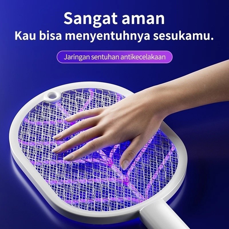 ไม้ช็อตยุงไฟฟ้า 3500V ไม้ช็อตยุง ไฟฟ้า ไม้ช๊อตยุงแบบ 2 โหมด ได้ทั้งตี และ ตั้งไว้ดักยุง ที่ดักยุง - 5