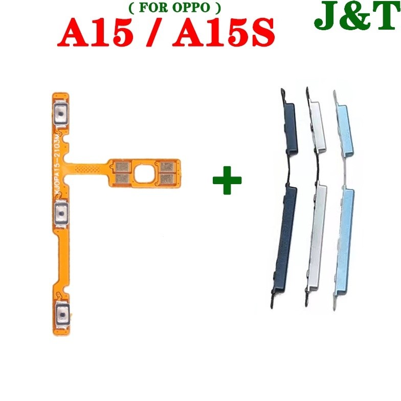 ปุ่มปรับระดับเสียงไฟ Flex สําหรับ oppo A15 A15S ON OFF switch Out สาย Flex ปุ่มด้านข้าง