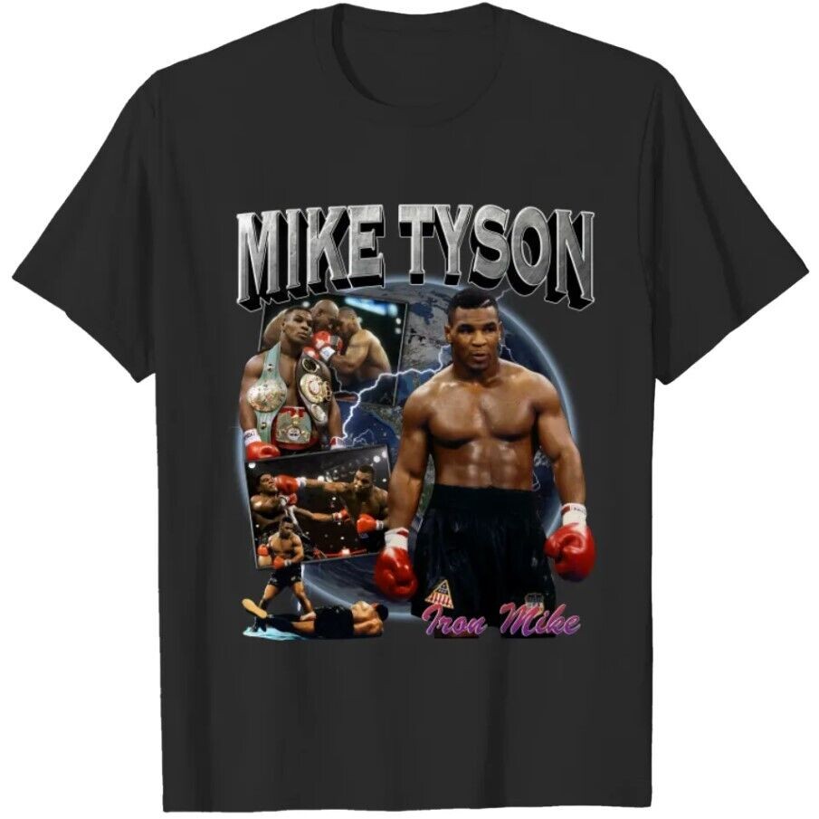 เสื้อยืด Mike Tyson Retro, เสื้อยืดวินเทจ Mike Tyson, เสื้อยืดแขนสั้น