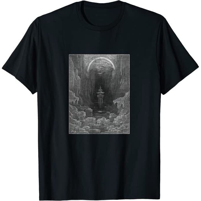 เสื้อยืดสไตล์วินเทจ The Rime Of The Ancient Mariner Ice Gustave Doré ใหม่ มาพร้อมหลากสีให้เลือก