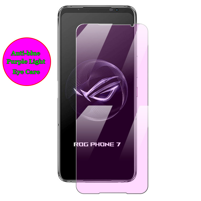 สําหรับ Asus ROG โทรศัพท์ 9 8 7 Pro Zenfone 11 Ultra Ultimate Anti blue สีม่วง Light Ray Eye Care กระจกนิรภัยป้องกันหน้าจอฟิล์มป้องกันการระเบิด