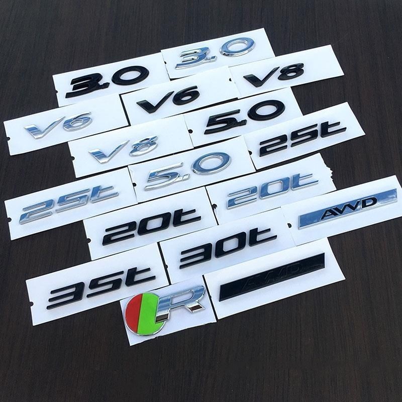 ＆โลโก้หาง5.0สำหรับ Jaguar V6 3.0 V8 25T 35T p250300