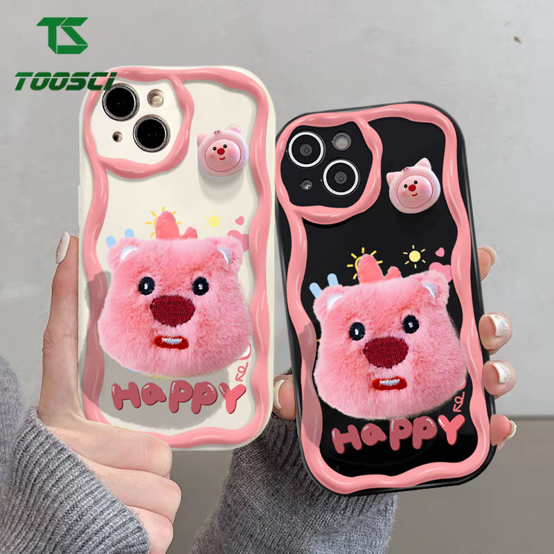 TOOSCI น่ารักการ์ตูน Loopy ตุ๊กตา Coypu ผู้ถือปลอก + สร้อยข้อมือสําหรับ Infinix X688B X650B X655C X6
