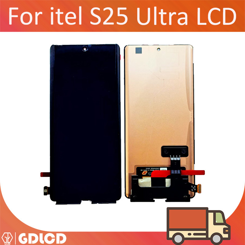 Original AMOLED สําหรับ itel S25 Ultra จอแสดงผล LCD Touch Screen Digitizer Assembly Replacement