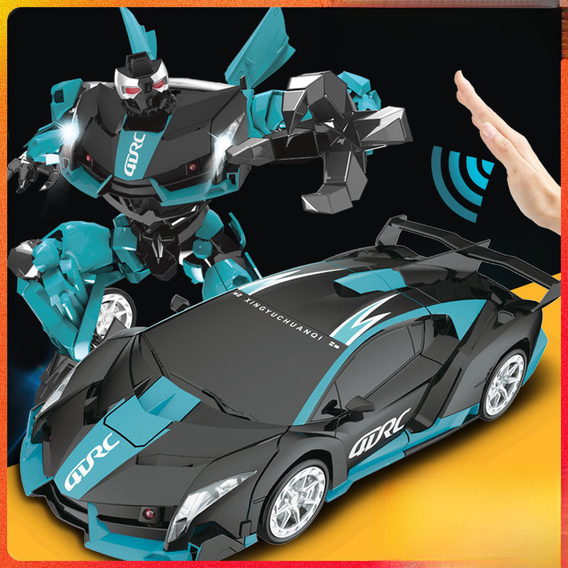 4drc เซ็นเซอร์ควบคุมระยะไกลการเปลี่ยนรูปรถคิงคองหุ่นยนต์ควบคุมระยะไกลที่ชาร์จรถเด็กแข่งรถไฟฟ้ารถของเ