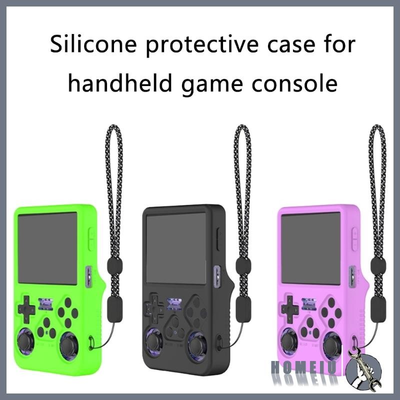 Homeiu ฝาครอบป้องกันซิลิโคนผิวสําหรับ R36S Gamepad กันฝุ่นกันน้ําป้องกันกรณีเกมคอนโซล S