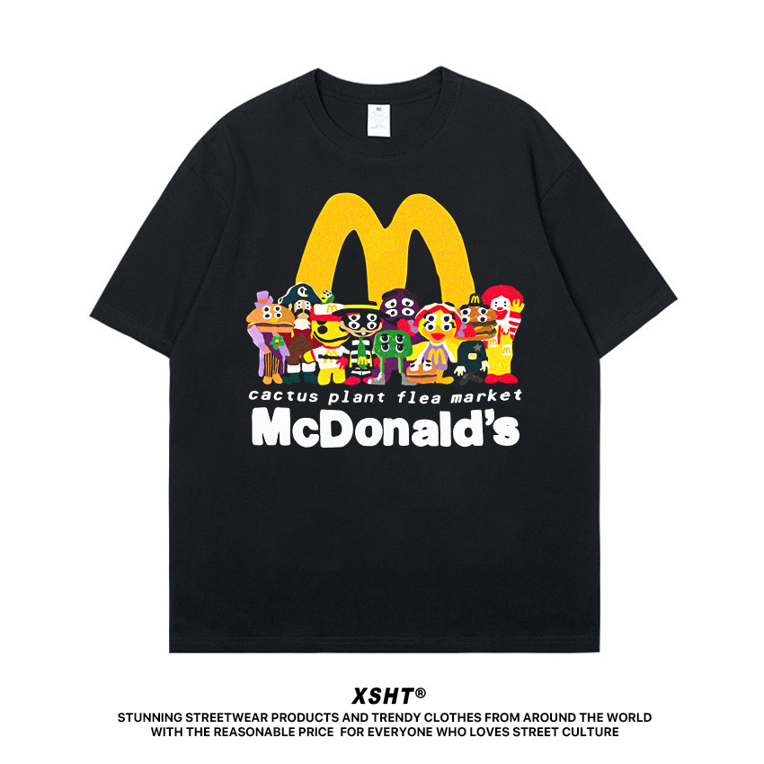 พร้อมส่ง เสื้อ Gildan ลาย Cactus Plant Flea Market x McDonald's Tee - Black (สีดำ) tee.