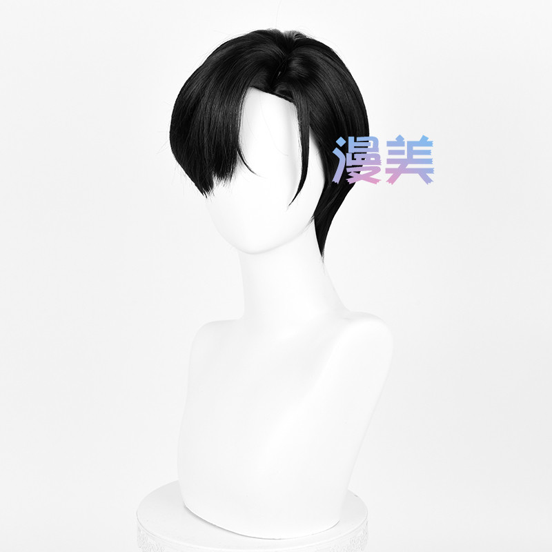 【Manmei】Alien Stage Ivan Cosplay Wig 30cm Black Short Heat Resistant Synthetic Wigs ราคา ถูกที่สุด ดีลบีเคเค แกลเลอรีภาพที่ 4