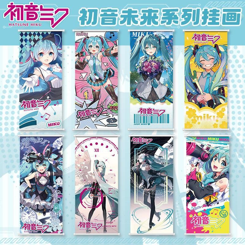Hatsune Miku ใหม่แขวนภาพวาดอะนิเมะสองมิติผ้าใบเลื่อนโปสเตอร์