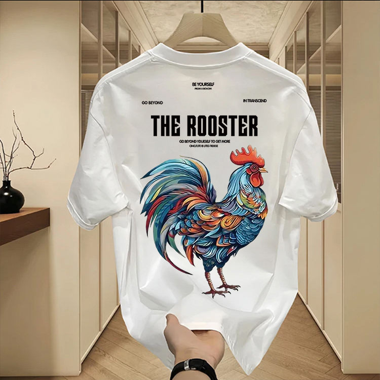 【ส่งจากไทย】เสื้อยืดลําลอง แขนสั้น คอกลม พิมพ์ลายตัวอักษร แฟชั่นสําหรับผู้ชาย และผู้หญิง