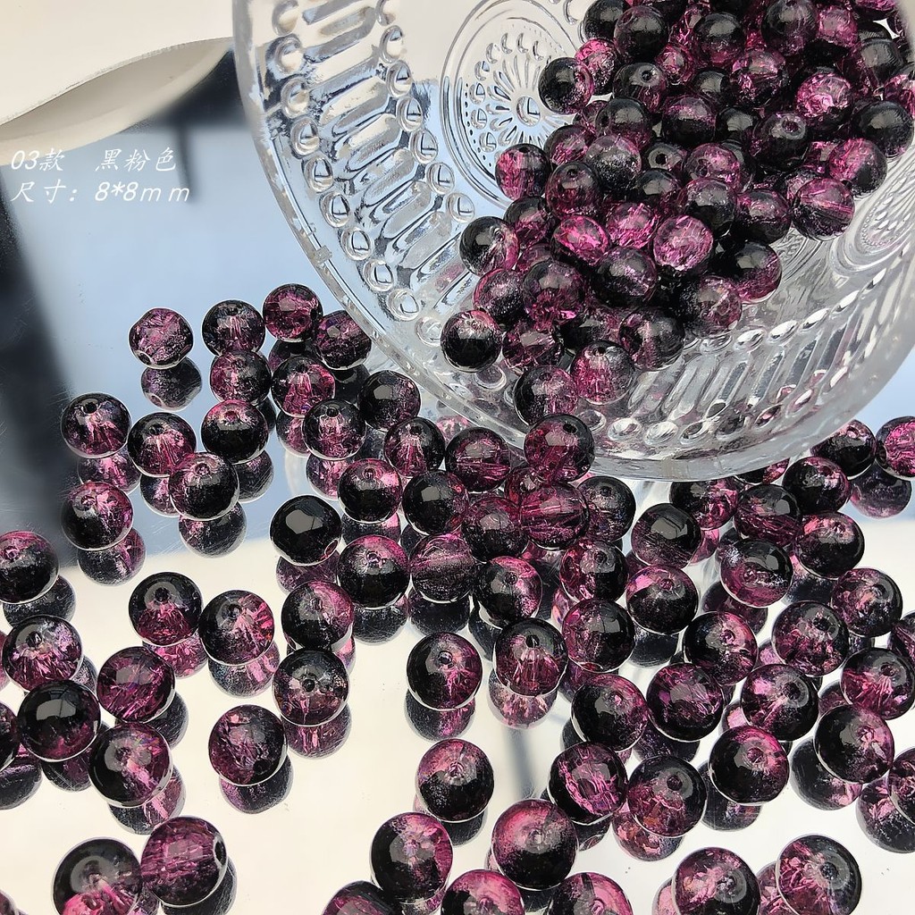 ลูกปัดแก้ว 20 ชิ้น ลูกปัดกระเทาะ ลูกปัดหยกเทียมแตก ลูกปัดหลวม ลูกปัดทำมือ DIY ลูกปัดสร้อยข้อมือ สร้อยคอ - รูปที่ 6