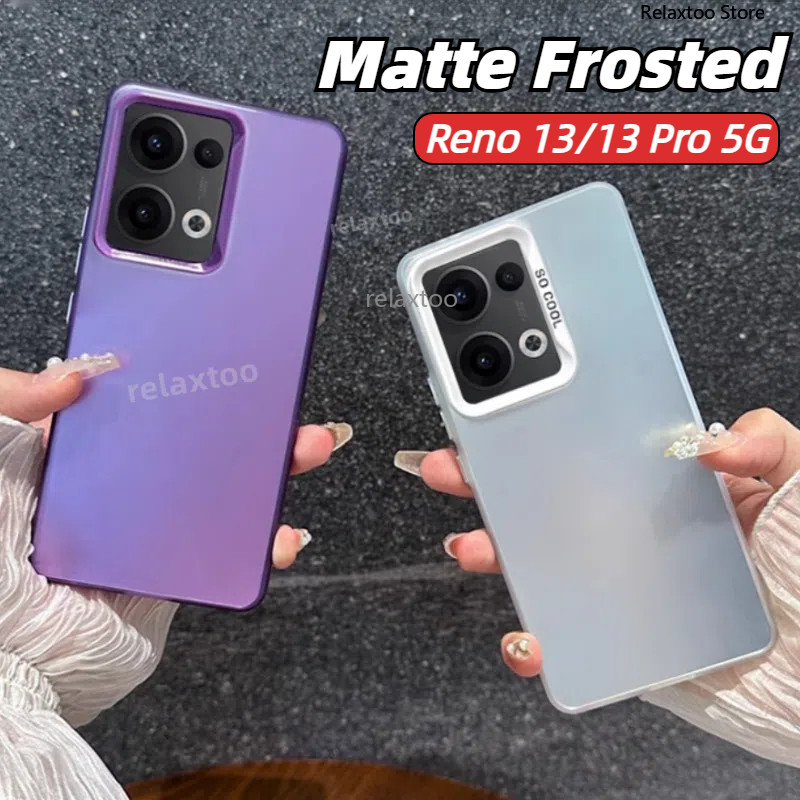 Oppo Reno13 Pro 5GปลอกสําหรับOPPO Reno 13 Pro F 13Pro 13F Reno13Pro Reno13F PKM110 PKK110 5GโลหะFrostedแฟชั่นคู่เคสโทรศัพท์กันกระแทกฝาหลังปลอก