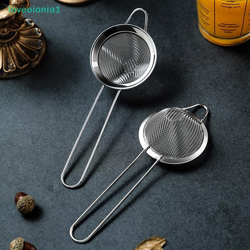 loveoionia1 Fine Mesh Stainless Steel Conical Strainer Cocktail Bar Strainer Cone Filter IA