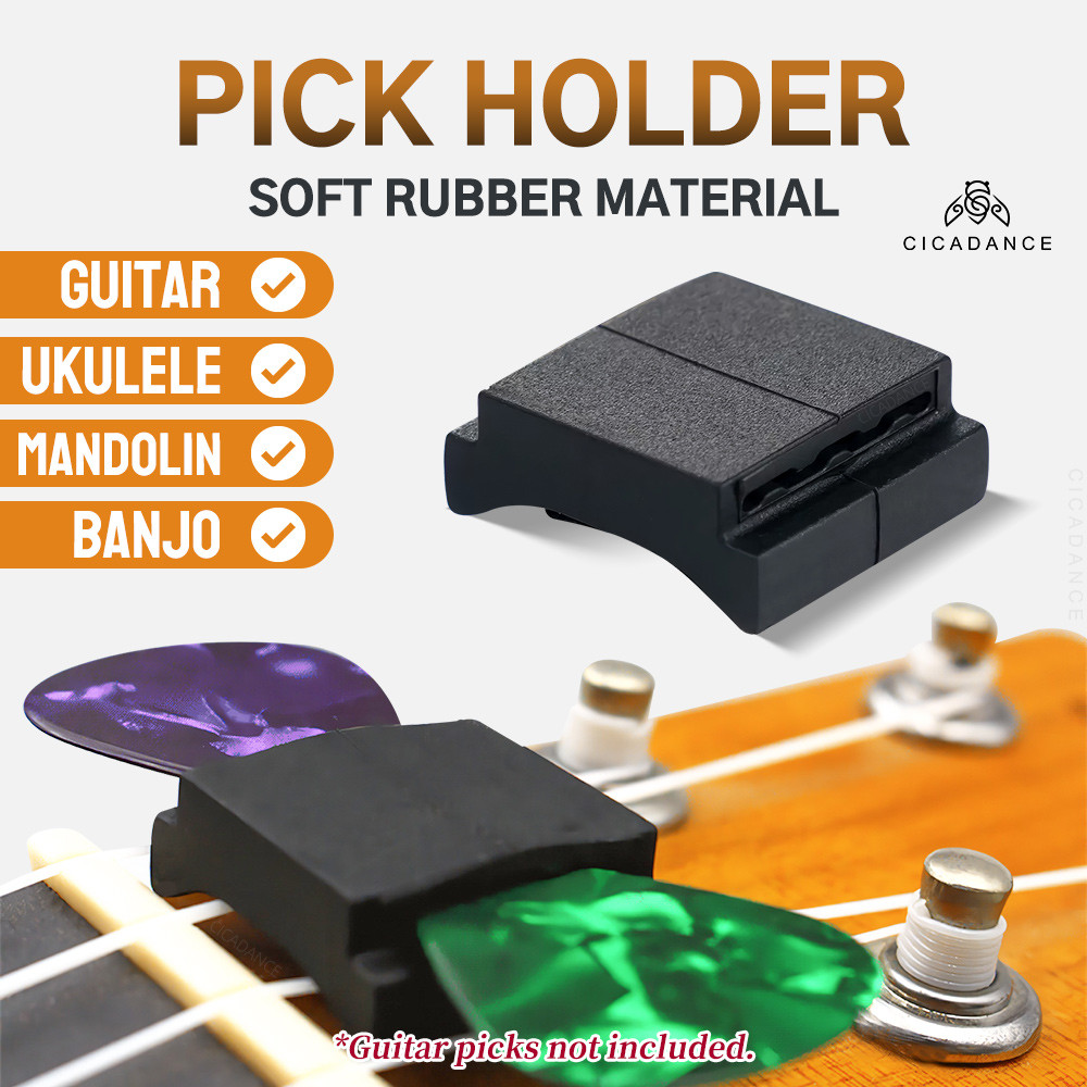 Guitar Picks Holder ที่ยึดปิ๊กยางสำหรับหัวกีตาร์แบบมืออาชีพ คลิปสำหรับเก็บปิ๊ก สำหรับอูคูเลเล่/อะคูสติก/กีตาร์คลาสสิก