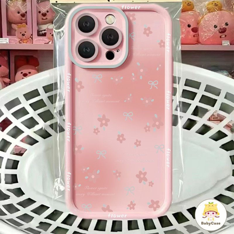 เคสไอโฟน 13 16 สำหรับ iPhone 11 15 13 16 12 14 Pro Max 7 8 16 15 6 6s 14 Plus XR X XS Max SE 2020 โรแมนติกหวานดอกไม้สด