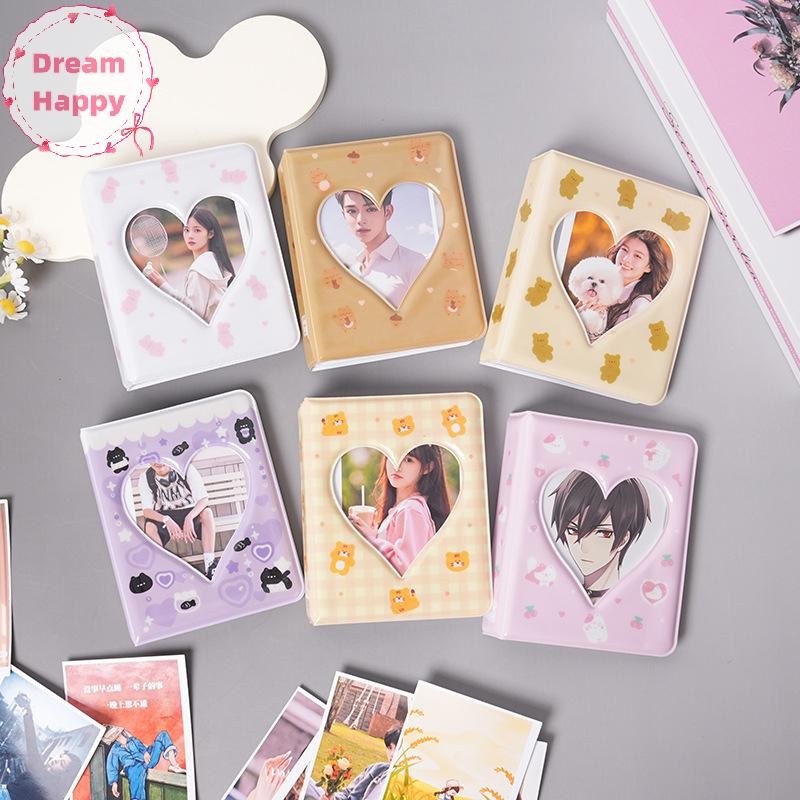 Dreamhappy 36 การ์ดKpop Card Binderชื่อหนังสือPhotocardผู้ถือน่ารักหมีอัลบั้มภาพ 3 นิ้วLove Heart HollowภาพกรณีTH