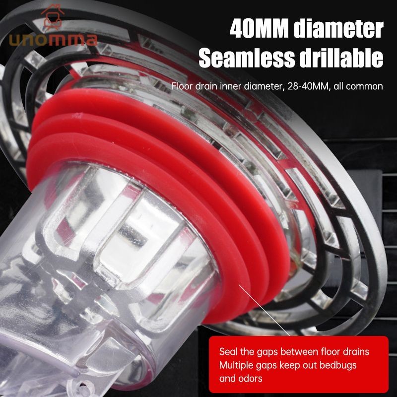 🎈จุกปิดท่อระบายน้ํา ฝาครอบท่อระบายน้ํา แบบแม่เหล็ก ป้องกันกลิ่น กันแมลง สําหรับติดห้องน้ํา unomma - รูปที่ 4