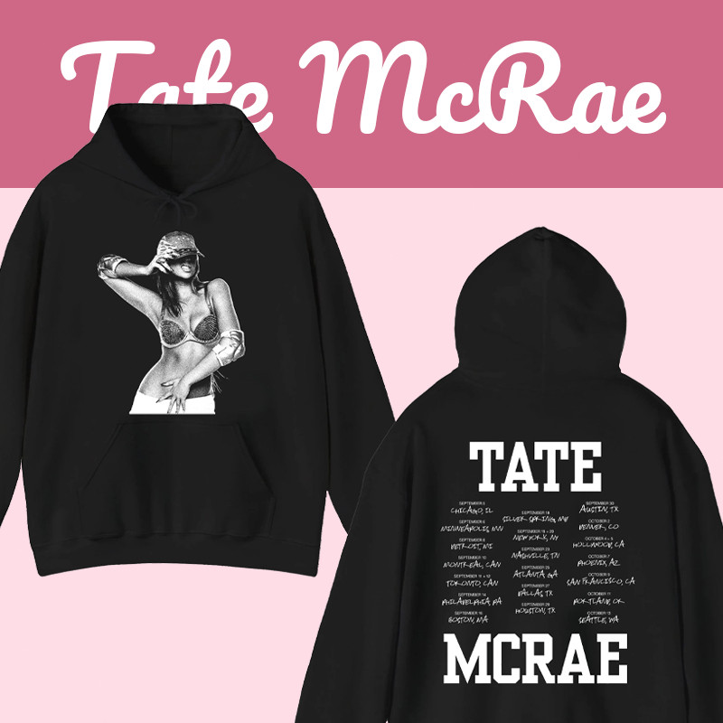 ใหม่ เสื้อฮู้ด " ❤Tate McRae "  | Tate McRae ผ้าCotton 100% Hoodie เสื้อกันหนาวแฟชั่น ﻿ M-3XL