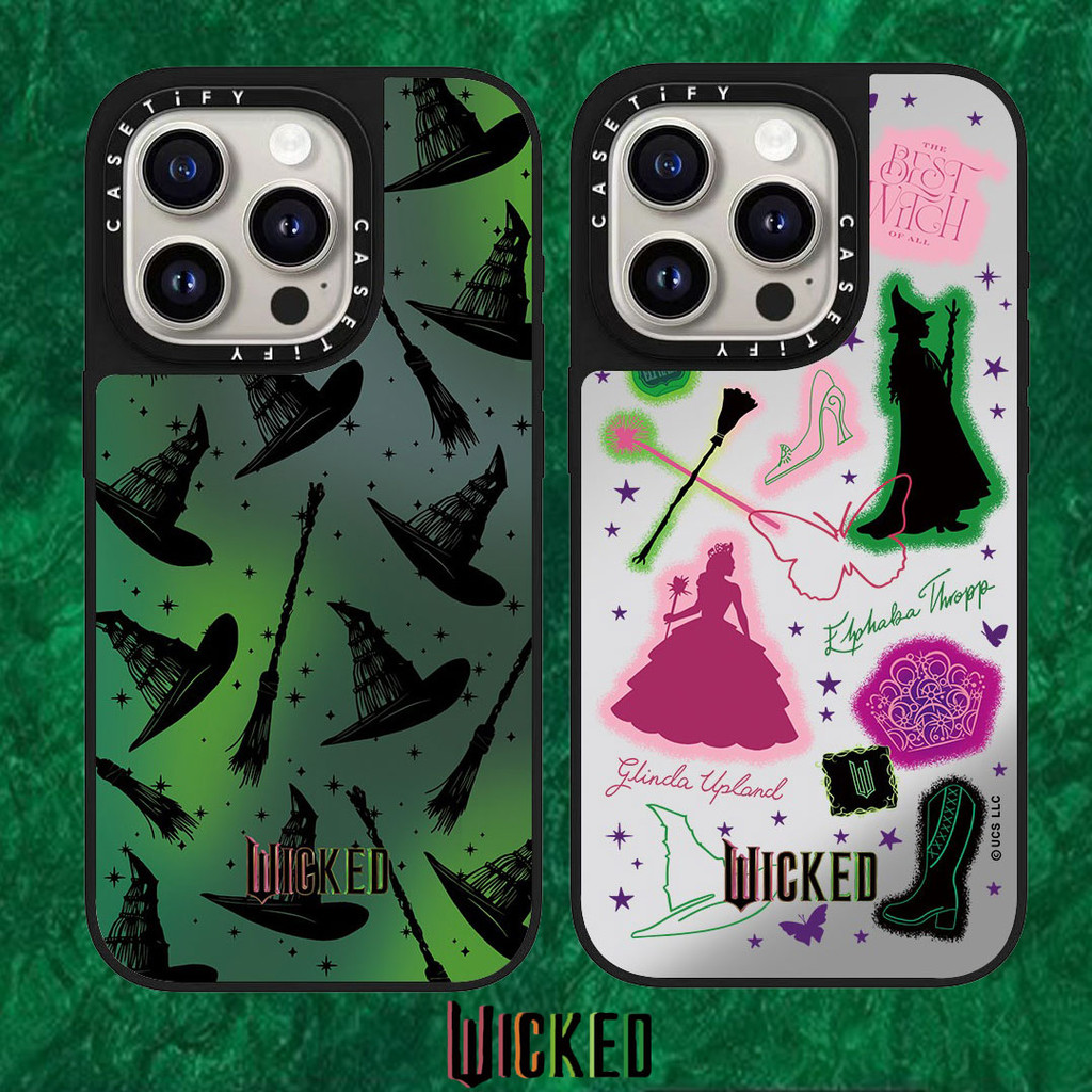 Wicked CASETi กระจกโทรศัพท์มือถือ casefor IPhone 11 12 13 14 15 16 Pro Max 15 16 Plus X XS Max XR 12
