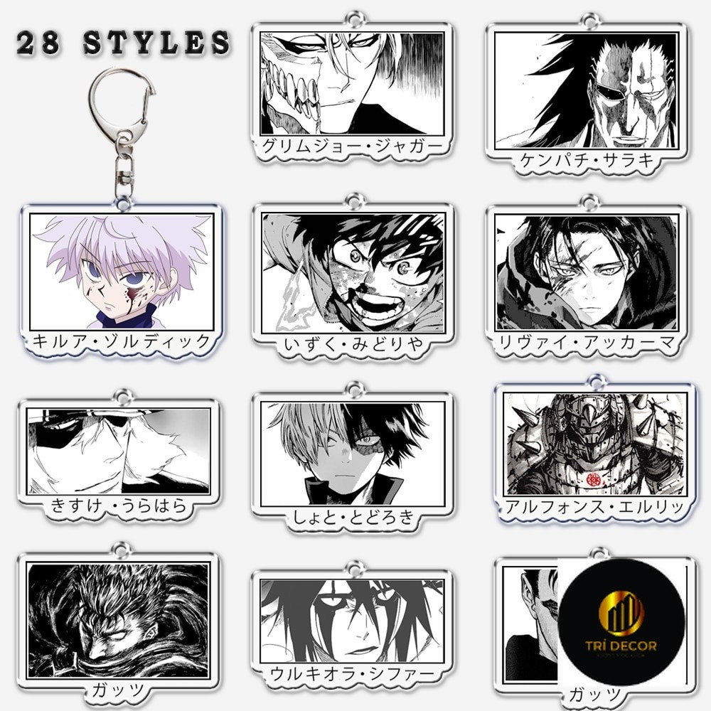 Levia Killua Zoldyck Bakugou Bleach Berserk พวงกุญแจพวงกุญแจจี้อุปกรณ์เสริม
