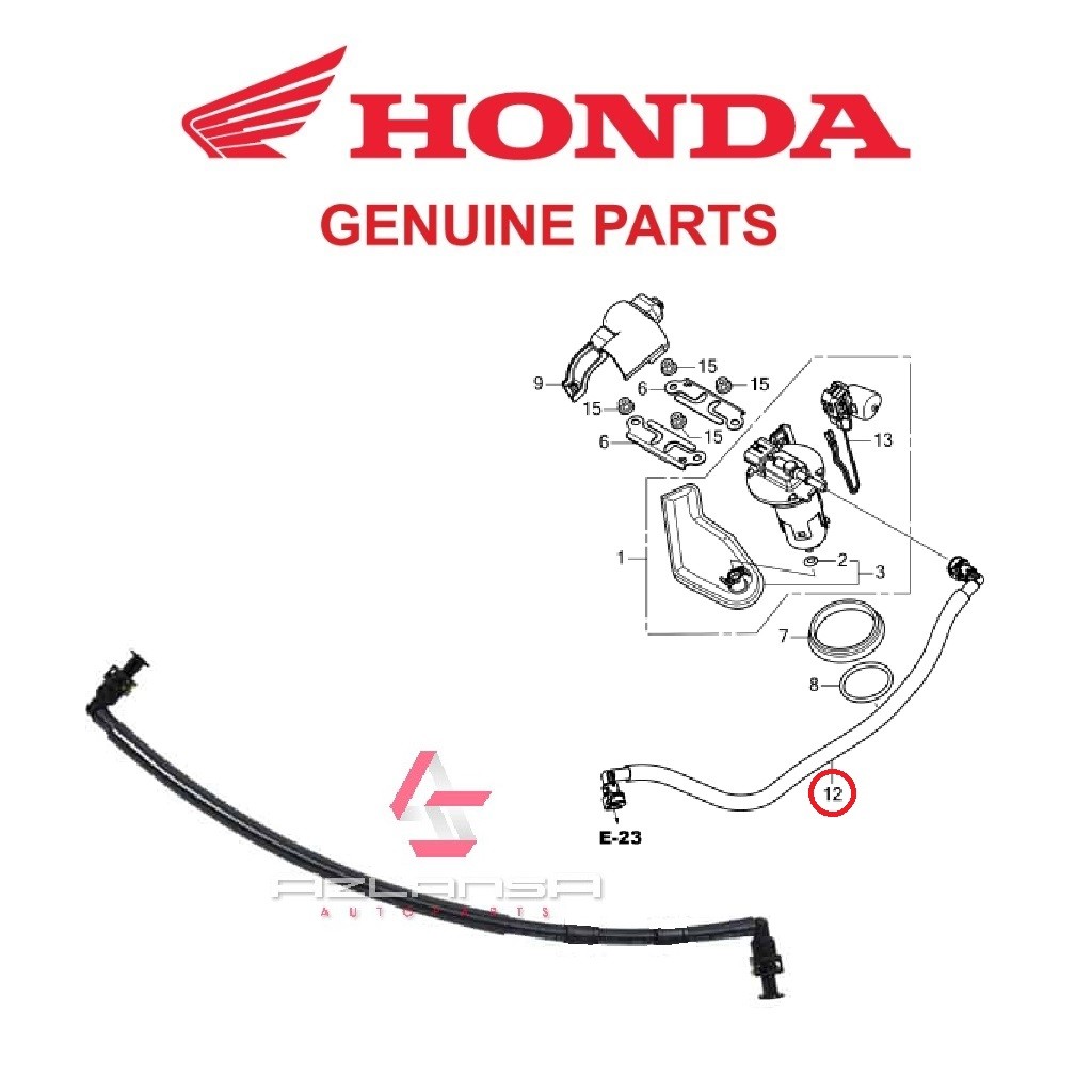 ท่อคอมฟีดน้ํามันเชื้อเพลิง ( 17650-K56-V51 ) RS-X 💯 ฮอนด้า