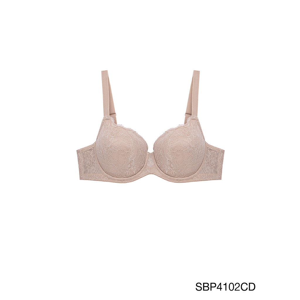 Sabina Microfiber Level 1 เสื้อชั้นใน มีโครง รหัส SBP4102CD - สีเนื้อเข้ม