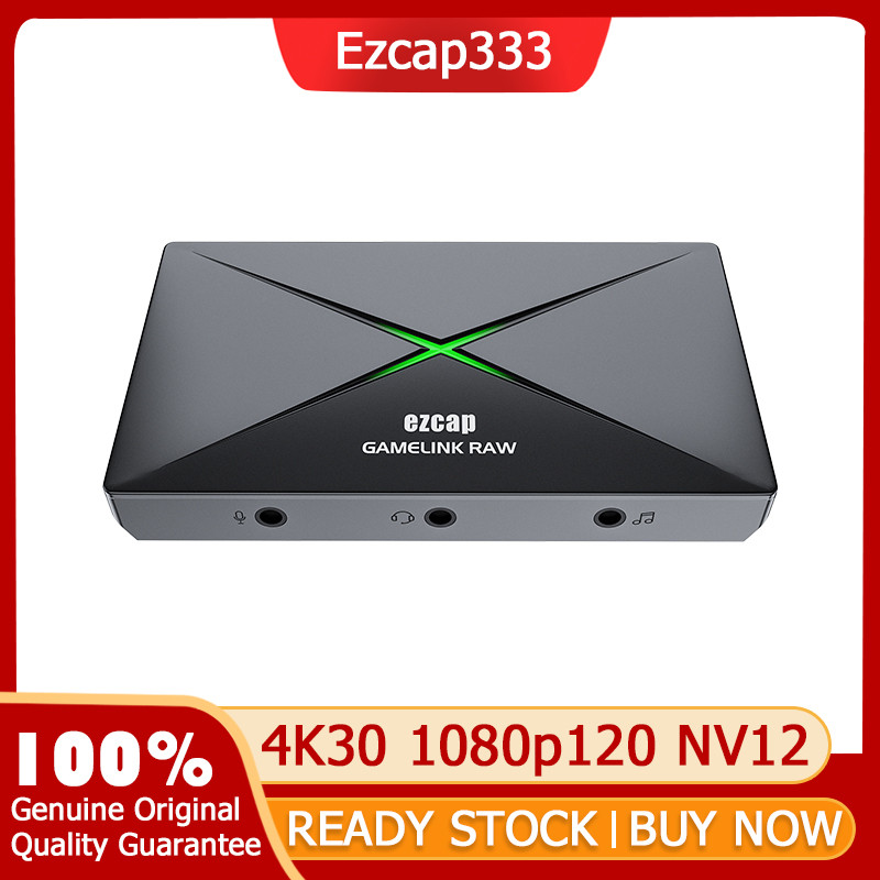 Ezcap333 4K การ์ดจับภาพวิดีโอ HDMI USB 3.0 กล่องบันทึกเกม PC สตรีมมิ่งสดสูงสุด 1080p120fps 1080p60 พ