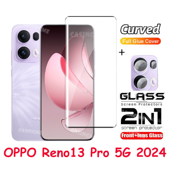สําหรับoppo Reno13 Pro 5G 2024 ฟิล์ม 2 ใน 1 ป้องกันหน้าจอสําหรับOPPO Reno 13 Pro Reno13Pro 13Reno 13Pro F Pro 4G 5G 2024 กระจกนิรภัยฟิล์มด้านหน้ากลับเลนส์