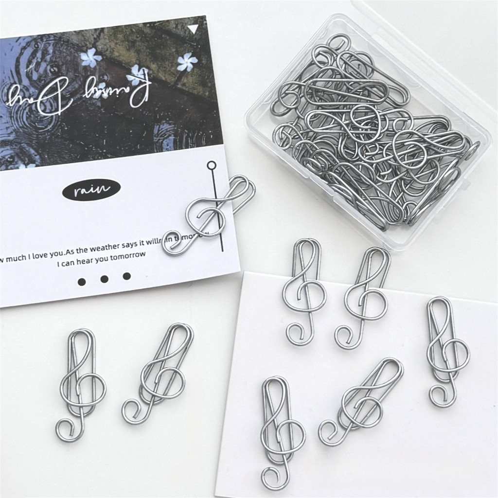 10ชิ้น อิน บันทึกคลิปหนีบกระดาษโลหะคลิปเงินบรรจุวัสดุ