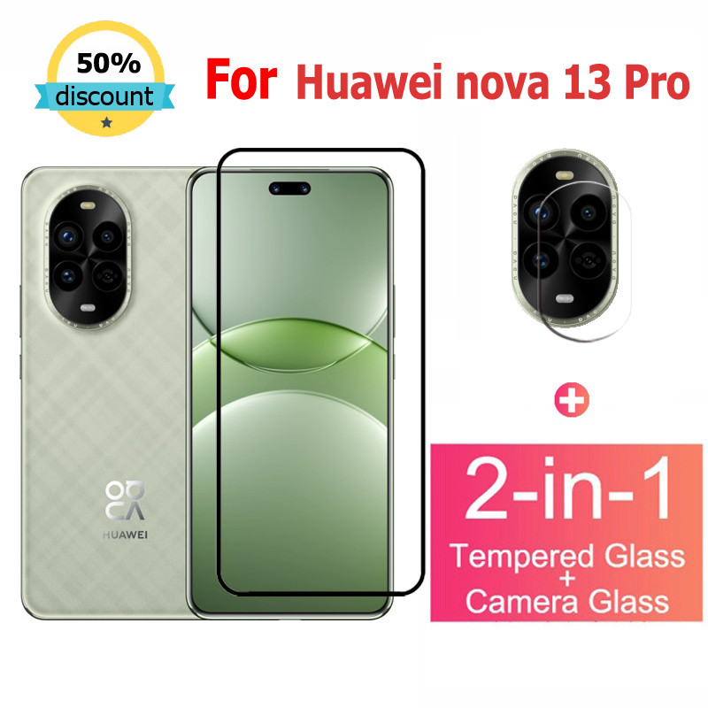 ฟิล์มกระจก Huawei Nova 13 Pro กระจกนิรภัย HD ป้องกันหน้าจอ สำหรับ Huawei P70 P60 P50 Mate 60 50 Nova Y72 12 11 Y91 Y71 9 10 SE Lite Pross Film + Camera Lens Glass Protector ฟิล์มกระจกกันเลนส์กล้อง & ฟิล์มหลัง