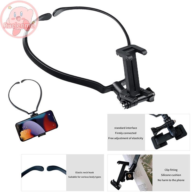 Uelenme แฮนด์ฟรีสวมใส่คอ Lazy ขาตั้งโทรศัพท์ Universal Mount สําหรับ 15ProMax Dock Station Bracket T