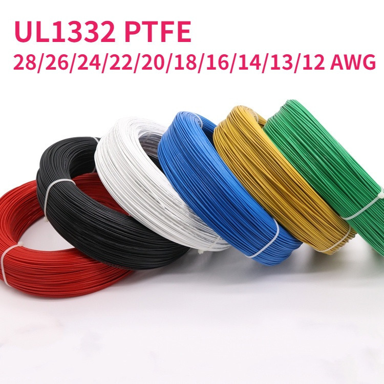 UL1332 PTFE FEP ฉนวนพลาสติกอุณหภูมิสูงสายทองแดงอิเล็กทรอนิกส์สําหรับเครื่องพิมพ์ 3D