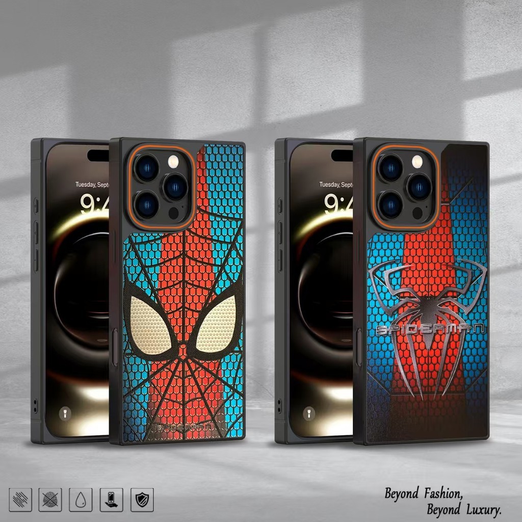 Spider-Man Mar*vel เคสแม่เหล็กสําหรับ IPHONE 16 15 14 13 12 11 PRO PROMAX PLUS ฝาครอบป้องกันแบบแข็ง