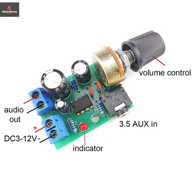 COD LM386 บอร์ดขยายเสียง 10W Mono 3.5mm 3-12V Volume Control ใหม่