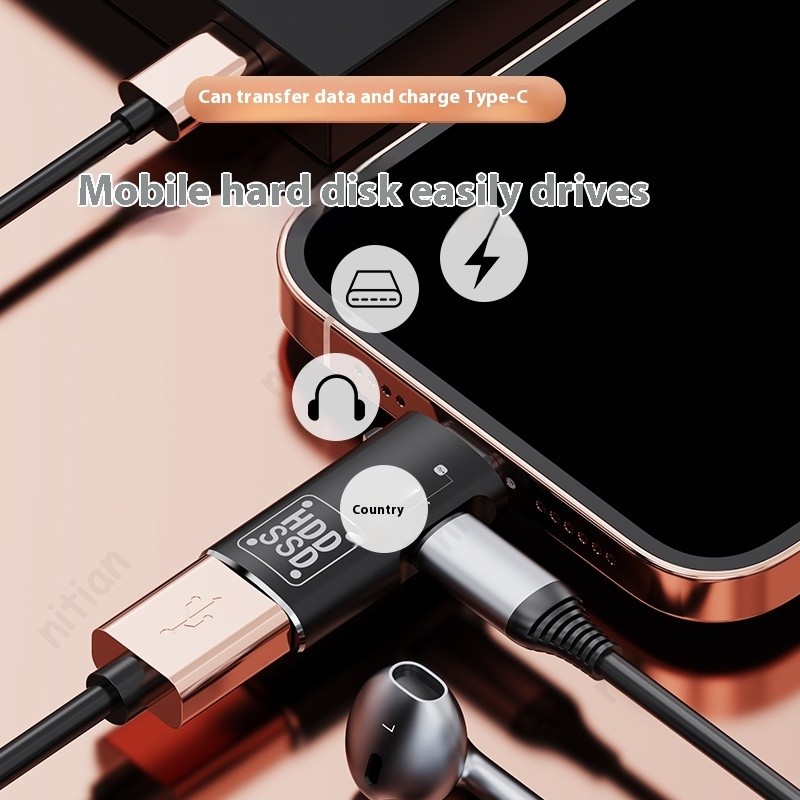 อะแดปเตอร์ OTG 2-in-1 Type C เป็น IOS อะแดปเตอร์แปลง OTG สําหรับตัวแปลงการชาร์จและถ่ายโอนข้อมูล