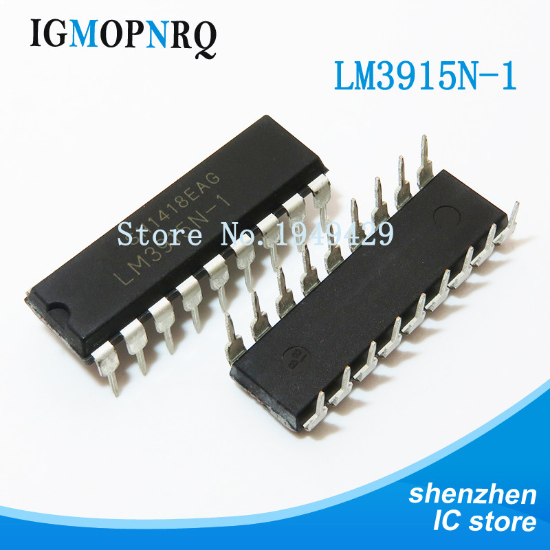 5PCS LM3915N-1 DIP18 LM3915-1 DIP LM3915N LM3915 DIP-18 ใหม่และ IC