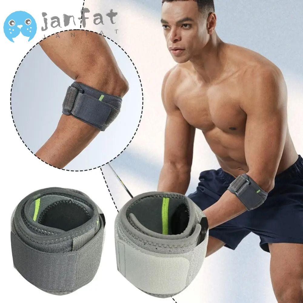 JANFAT Forearm Compression Sleeve, ออกกําลังกายสบาย Gear Elbow Brace Support Strap, แบบพกพา Breathab