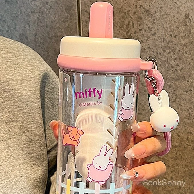 🔥แก้วน่ารัก ความจุ 600ML วัสดุTritan ลายการ์ตูนน่ารัก แก้วน้ำพลาสติกแบบมีหลอดดูด ถ้วย ของขวัญ thumbnail 10