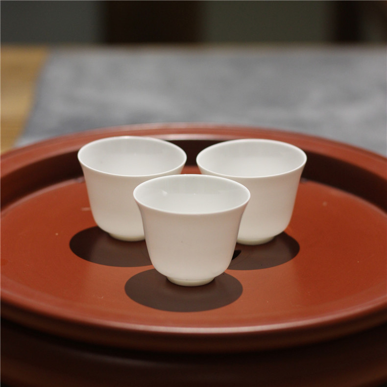 [Guanyun] Bone China Flower God Cup Dingshun Chaozhou Pure White Porcelain Kung Fu ชุดชา Suet หยกถ้วยชา Master Cup เซรามิคถ้วยชาขนาดเล็ก [T2-902-01]