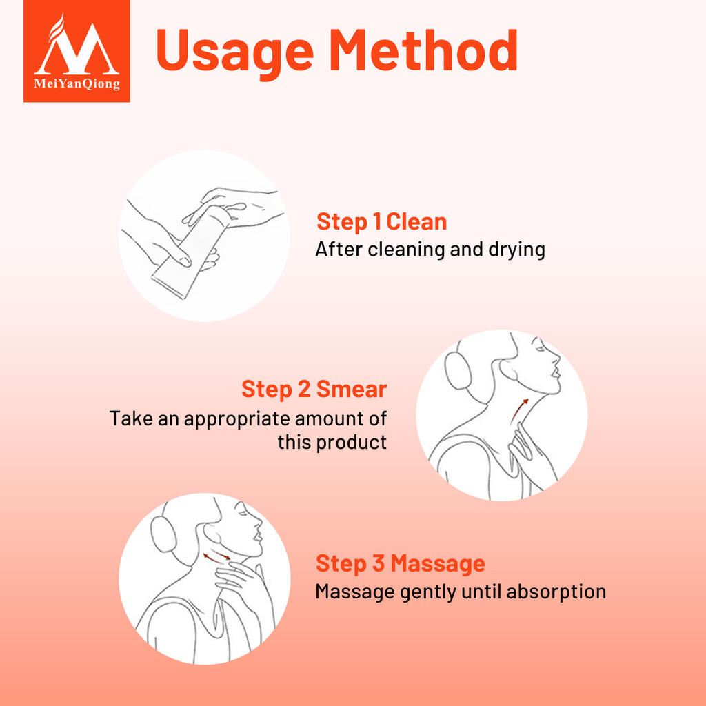 MeiYanQiong FDA ครีมทาคอ ครีมบำรุงคอ ลดเรือนริ้วรอย กระจ่างใส ยกกระชับผิวหย่อนคล้อย 40g - รูปที่ 6