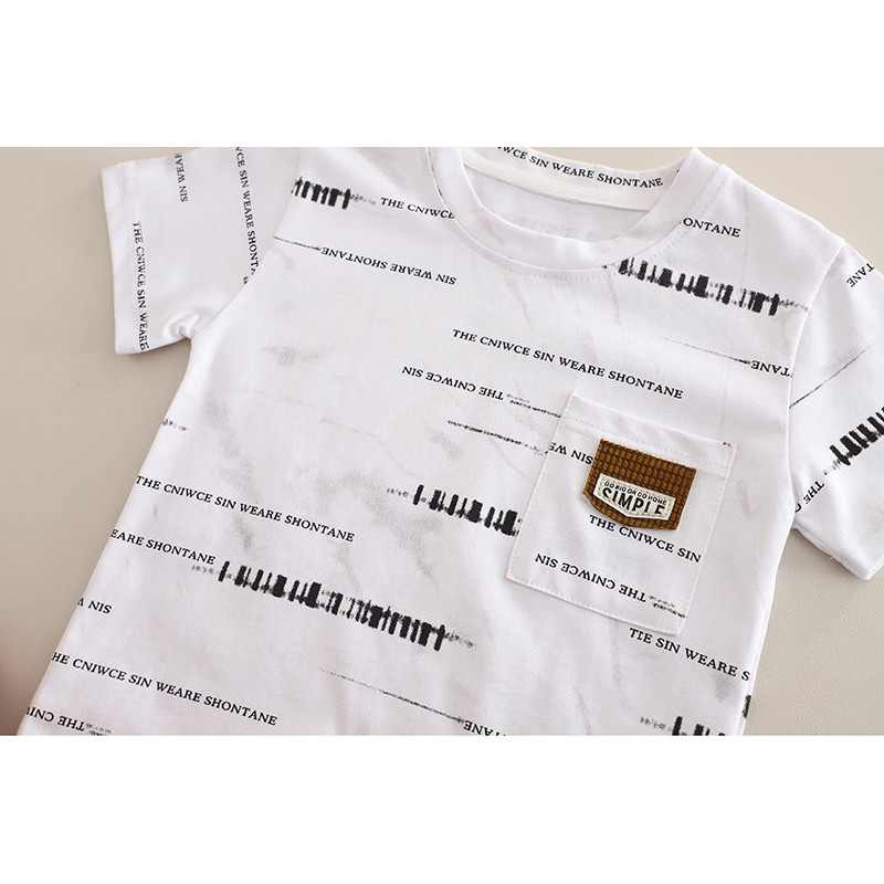 เด็กใหม่ฤดูร้อนผ้าฝ้ายเด็กทารกเสื้อผ้าพิมพ์ T เสื้อกางเกงขาสั้น 2 ชิ้น/เซ็ตเด็กทารกแฟชั่นเด็กวัยหัดเดิน Tracksuits - รูปที่ 4