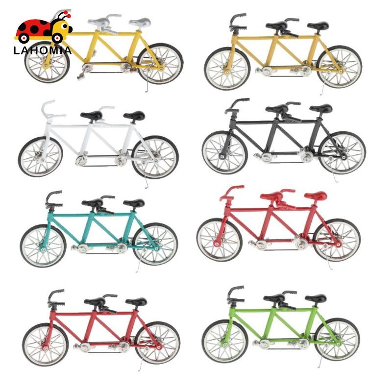 [Lahomia] Deluxe Tandem จักรยานรุ่นจักรยาน Miniature สําหรับเด็กตกแต่งบ้าน/เครื่องประดับ/ของที่ระลึก