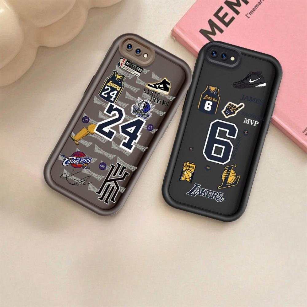 ปลอกสําหรับเข้ากันได้ OPPO A3S A12E OPPO A1K Realme C2 NO.24 Jersey NO.6 Jersey ซิลิโคนกันกระแทกกรณี