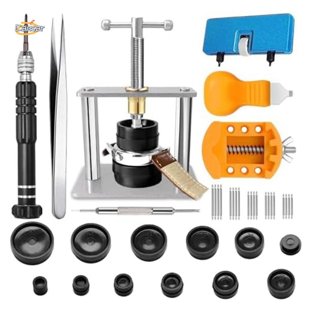 caesarA81Set Watch Repair Kit Watch Back Remover Holder Spring Bar, แหนบ