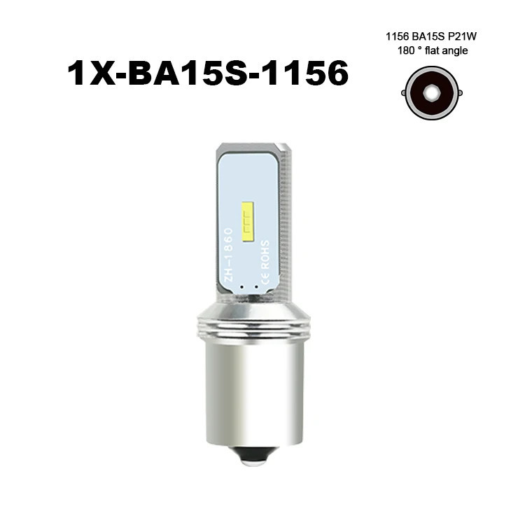 2x P21W Led BA15S 1156 หลอดไฟ BAU15S PY21W Led CSP 1860SMD 1157 Led P21/5W BAY15D สัญญาณโคมไฟเลี้ยวส