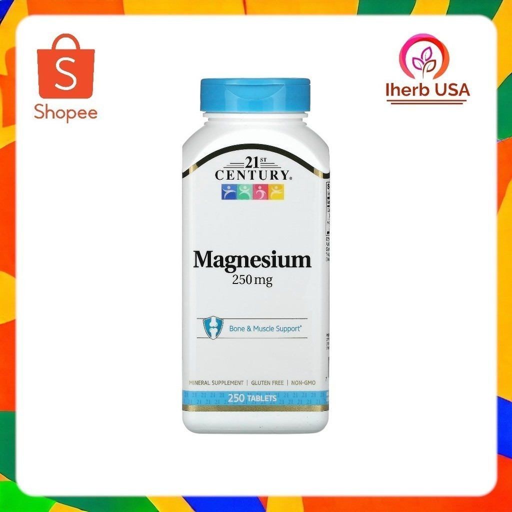 21st Century, Magnesio, 250 mg, 250 comprimidos